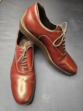 PRADA Size US 10 Burgundy Leather Platform Lace Up Shoes