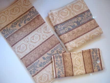 CASABA Bath Towels & Bath Mat Set 100% Turkish Looped Cotton SET Vintage Paisley