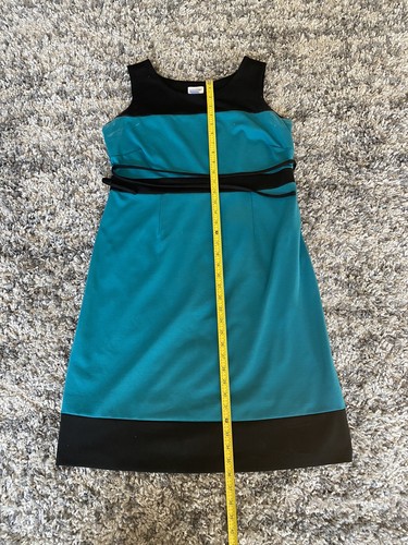MOTHERHOOD MATERNITY Teal Black Colorblock Sleeveless Dress Medium M Pre-Owned - Bild 8 von 12