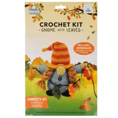 Needle Creations Crochet Kit  Gnome With Leaves''
