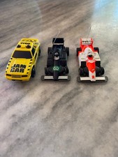 TYCO TCR TOTAL RACE CONTROL JAM CARS FOR PARTS OR REPAIR...USED...3 OF THEM