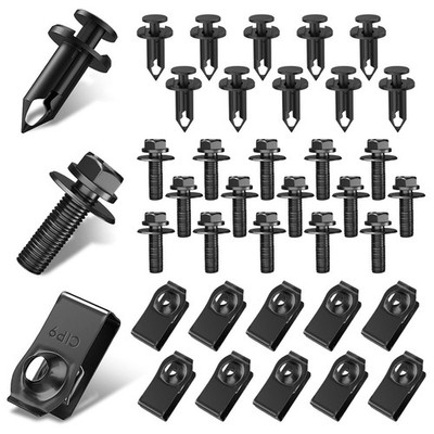 60-70 for Ford Mercury Front Fender Bolt Kit Bolts Nuts Mustang Comet M6 U-nuts