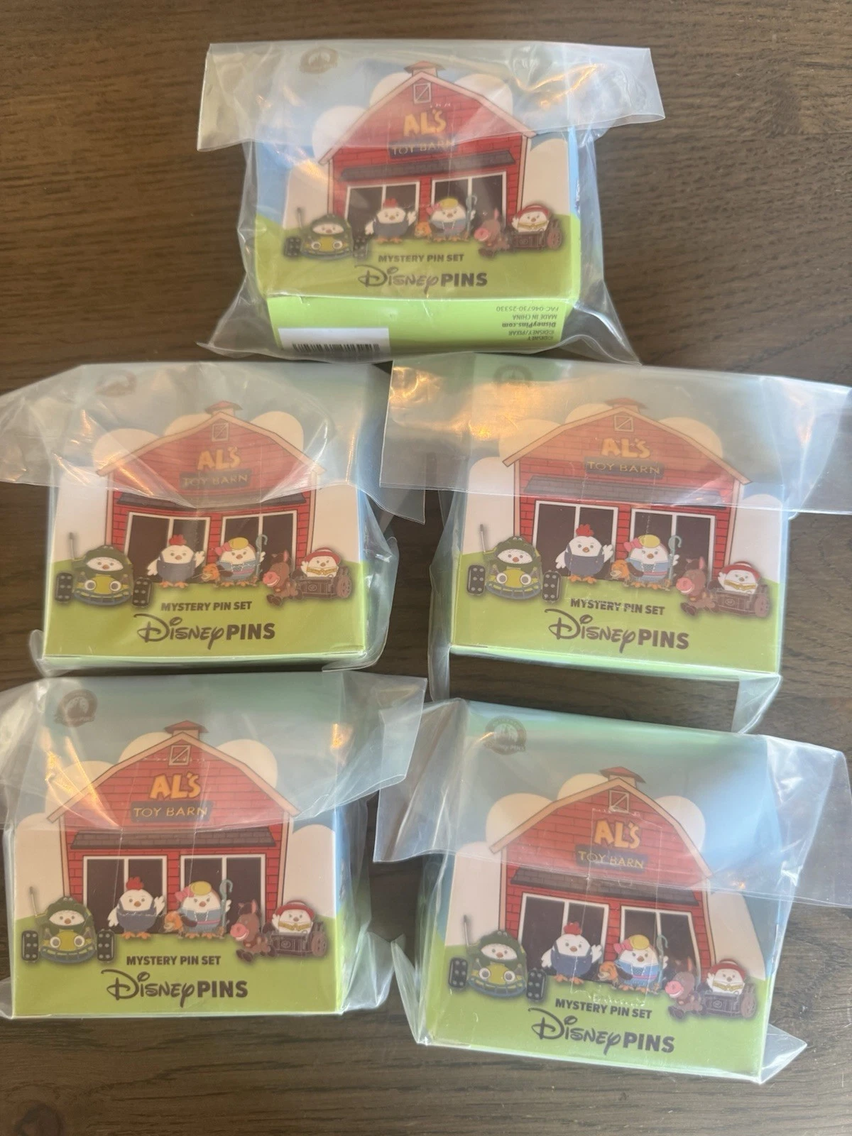 NEW 2026 Shanghai Disney Al's Toy Barn Mystery Pin Pack SEALED 15 Pins! 5 Boxes
