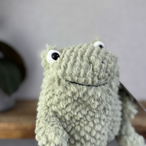 Jellycat Flumpie Frosch - Jellycat grün strukturiert mollig Frosch Plüsch Beanie 8 Zoll (#2) - Bild 5 von 14
