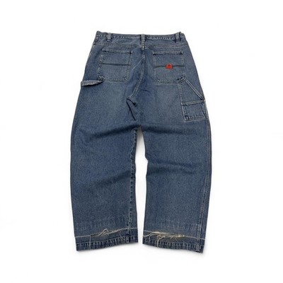 Vintage OTB One Tough Brand Jeans 40x30 Baggy Skate Y2K JNCO Style Embroidered