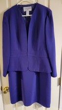 Jessica Howard 2pc sleeveless Dress  jacket Size 12P Purple Set