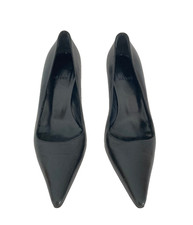 NEW BALLY Leather Stiletto Heel Slip On Pumps/Shoes 9.5M 40 EU Black Vintage