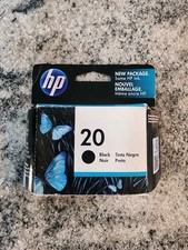 Genuine HP 20 Black Ink Cartridge Sealed HP Carton Expired Oct 2014 NEW