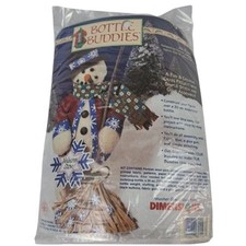 Dimensions Bottle Buddies Christmas Decor Joe Flake Snowman Broom Felt Craft Kit