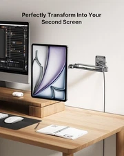 KU XIU Wall Mount Magnetic WIRELESS CHARGING iPad AIR  13"  inch M3  M2-Long Arm