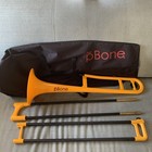 pBone Trombone Yellow Plastic Comfortable Ergonomic Grip Lightweight Carry Bag