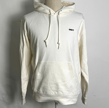Obey Men's Hoodie Sweatshirt Bold Unbleached Size M NWT Shepard Fairey