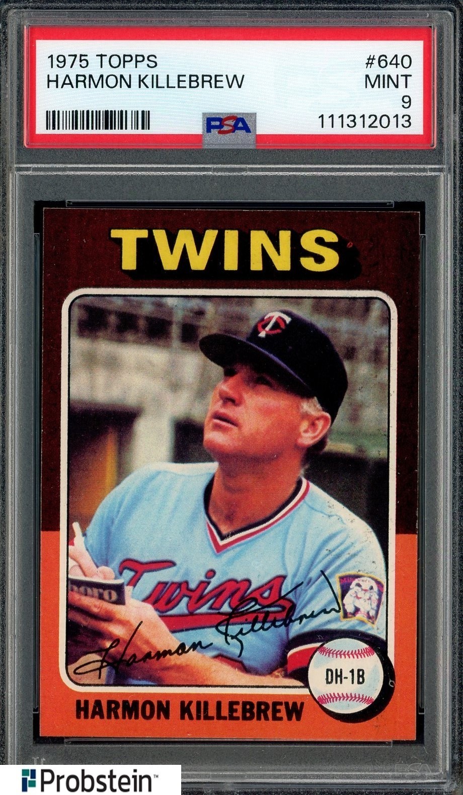 1975 Topps #640 Harmon Killebrew Twins HOF PSA 9 MINT