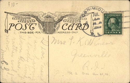 Carte postale Conimicut, RI Woodbury Union Church vers 1915 Rhode Island - Photo 2/2