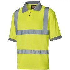 Brand-new Dickies Hi-Vis Yellow Polo Shirt Size Medium 