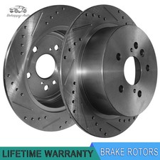 12.17" Rear Drilled Brake Rotors for Toyota Highlander 2008-2014 2.7L 3.3L 3.5L