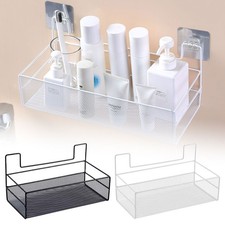 Self-Adhesive Shower Shelf Bathroom Caddy Kitchen Storage Rack Tidy Organizer CW