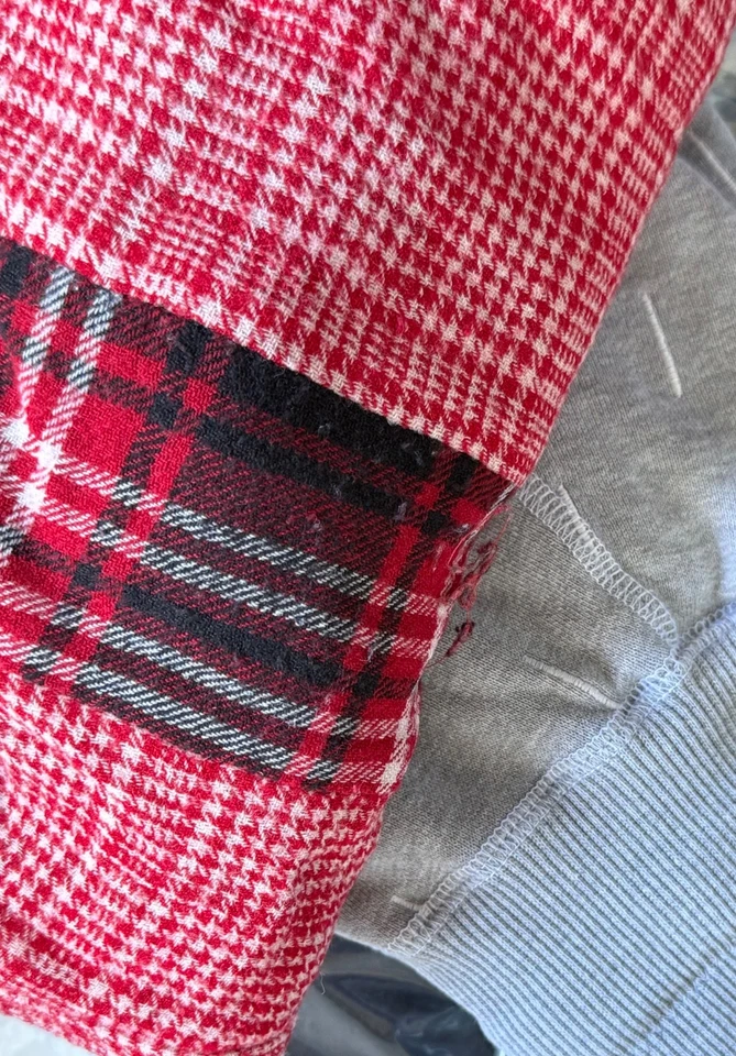 Comme des Garcons Linen Balloon Drop Pants Red Checkered Flannel Made in Japan - Image 4 of 4