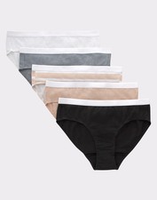 Hanes Tween Hipster Underwear 5-Pack Originals Girls Basic Wick Assorted sz 6-16