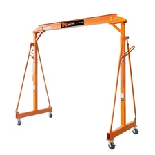4400-lb Adjustable Height All-Steel Gantry Crane, Auto-Lock, 95" Min. Height, 14