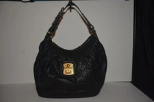 05 Marc by Marc Jacobs black embossed leather single handle hobo bag 