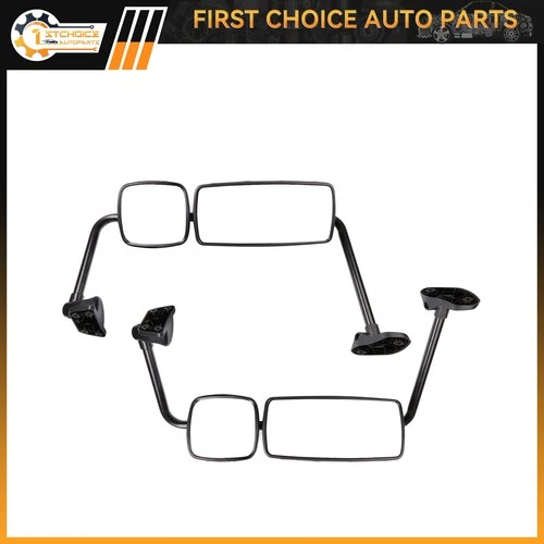 Pair Side View Mirrors Complete For 2003-2015 Freightliner M2 Chrome With Heated