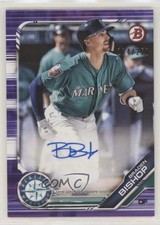 2019 Bowman Prospect Auto Purple 114/250 Braden Bishop #PA-BB Auto gn7