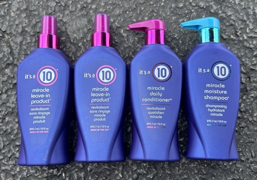 IT'S A 10 MIRACLE LEAVE-IN PRODUCT Qty 2 Shampoo & Conditioner 10 OZ 4 Total