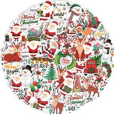 24 Pcs Christmas Sticker Pack for Kids, Gift Wrapping, DIY Crafts