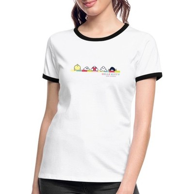 Hello Kitty And Friends Pose Frauen Kontrast T-Shirt