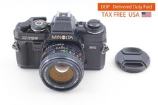 NEAR MINT Minolta New X-700 Black Film Camera MD Rokkor 50mm F/1.4 Lens JAPAN