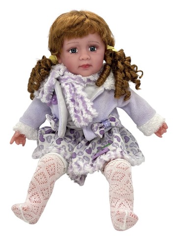 baby doll with curly hair