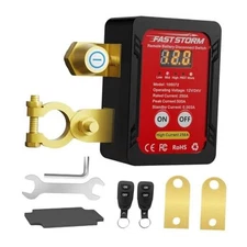 Remote Battery Disconnect Switch 250A with LED Remote Battery Disconnect Switch
