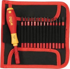 Wiha 28390 Insulated SlimLine Interchangeable Set Includes Handle with Pouch