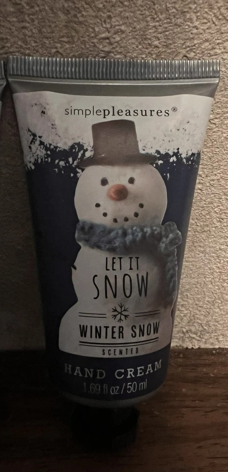 Simple Pleasures 2pk Hand Cream 1.69 fl.oz SEALED Peppermint Swirl, Winter Snow - Image 2 of 4