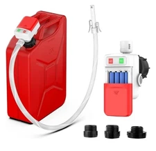Fuel Transfer Pump with Auto Stop Sensor Overfill Protection, 3.2 GPM Portable A