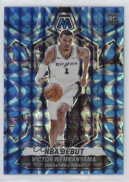 2023 Panini Mosaic NBA Debut Reactive Blue Prizm Victor Wembanyama Rookie RC bn5