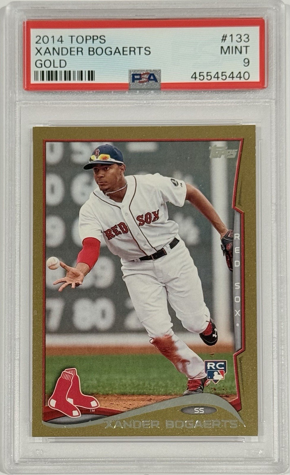 2014 Topps #133 Gold Xander Bogaerts Rookie RC /2014 PSA 9 Mint Low Pop