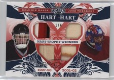 2021 Leaf Lumber Hart to Navy Blue 1/4 Dominik Hasek Jose Theodore #HH-2 HOF y0t