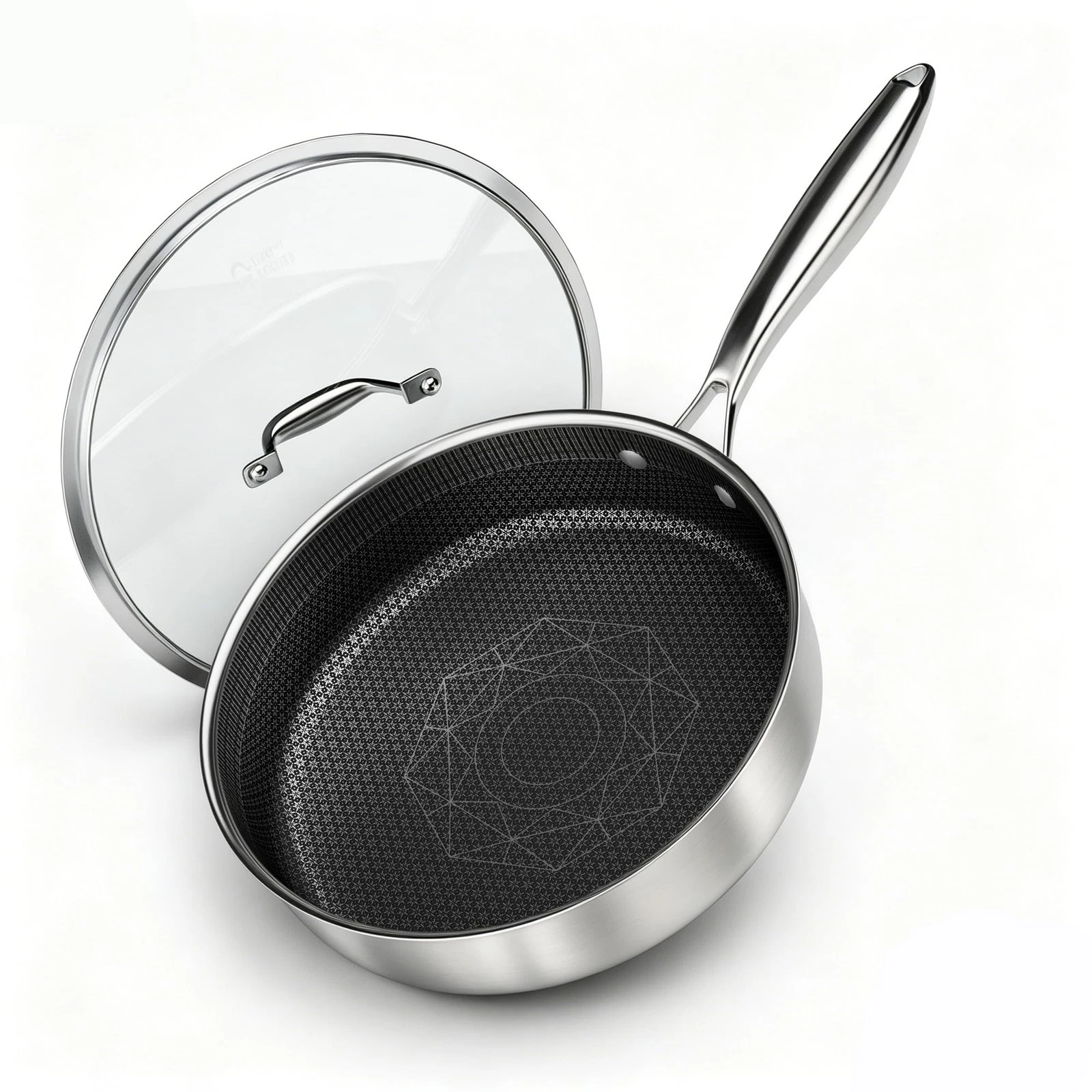 Pan 3.6 Quart Hybrid Stainless Steel Tri Ply Clad Induction Safe Saut COOKER