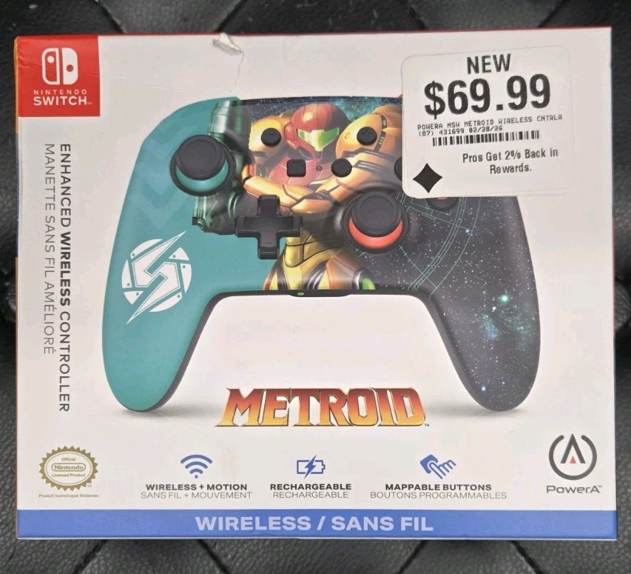 *NEW* PowerA Enhanced Wireless Controller for Nintendo Switch - Metroid
