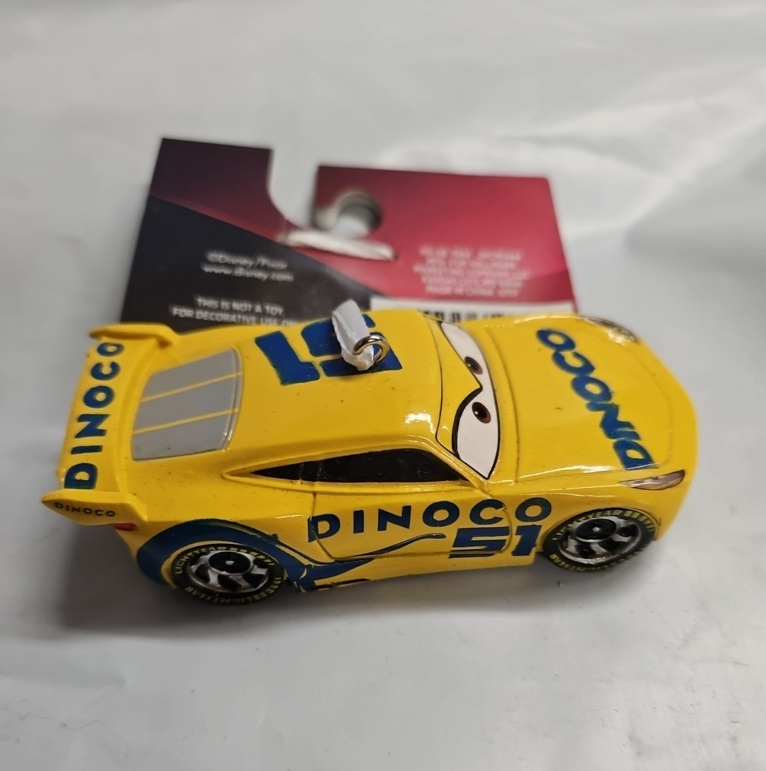 Hallmark Disney Pixar Cars 3 Dinoco 51 Yellow Blue Resin Car Christmas ...