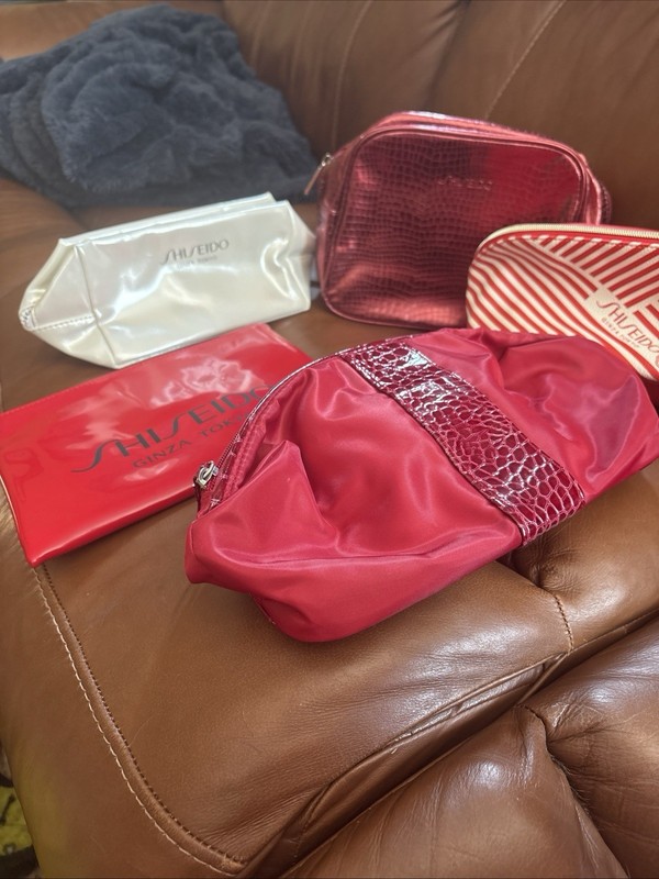 Lot Of 5 SHISEIDO GINZA TOKYO Cosmetic Bags