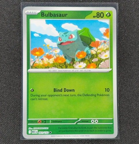 Bulbasaur - 001/132 - Reverse Holo - Mega Evolution - Pokemon Card - NM/M