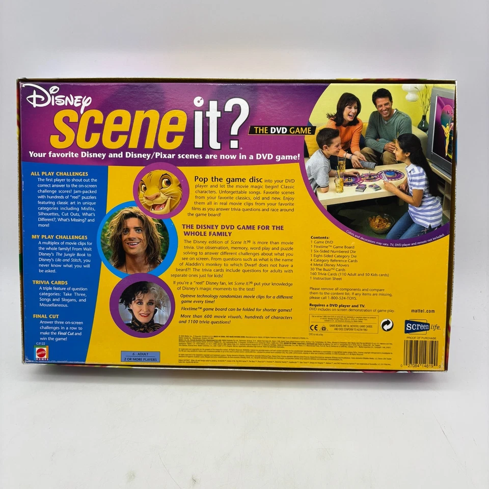 Disney Scene It DVD Game COMPLETE ScreenLife 2004 Pixar Movies Trivia - Image 2 of 4
