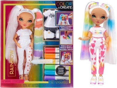 Rainbow High Color & Create DIY Modepuppe für Kinder von 4-12 Jahren