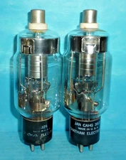 2 Chatham Electronics JAN CAHG 3B28 Half Wave Rectifier Tubes Tested