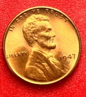 1947-S Lincoln Wheat Cent Penny GEM RD BU From an Original Bank Roll