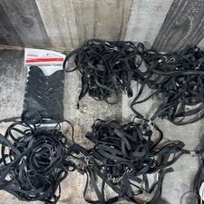 60 Staples 36" Lanyards with Bulldog Clip Black PVC Swivel Clip PVC