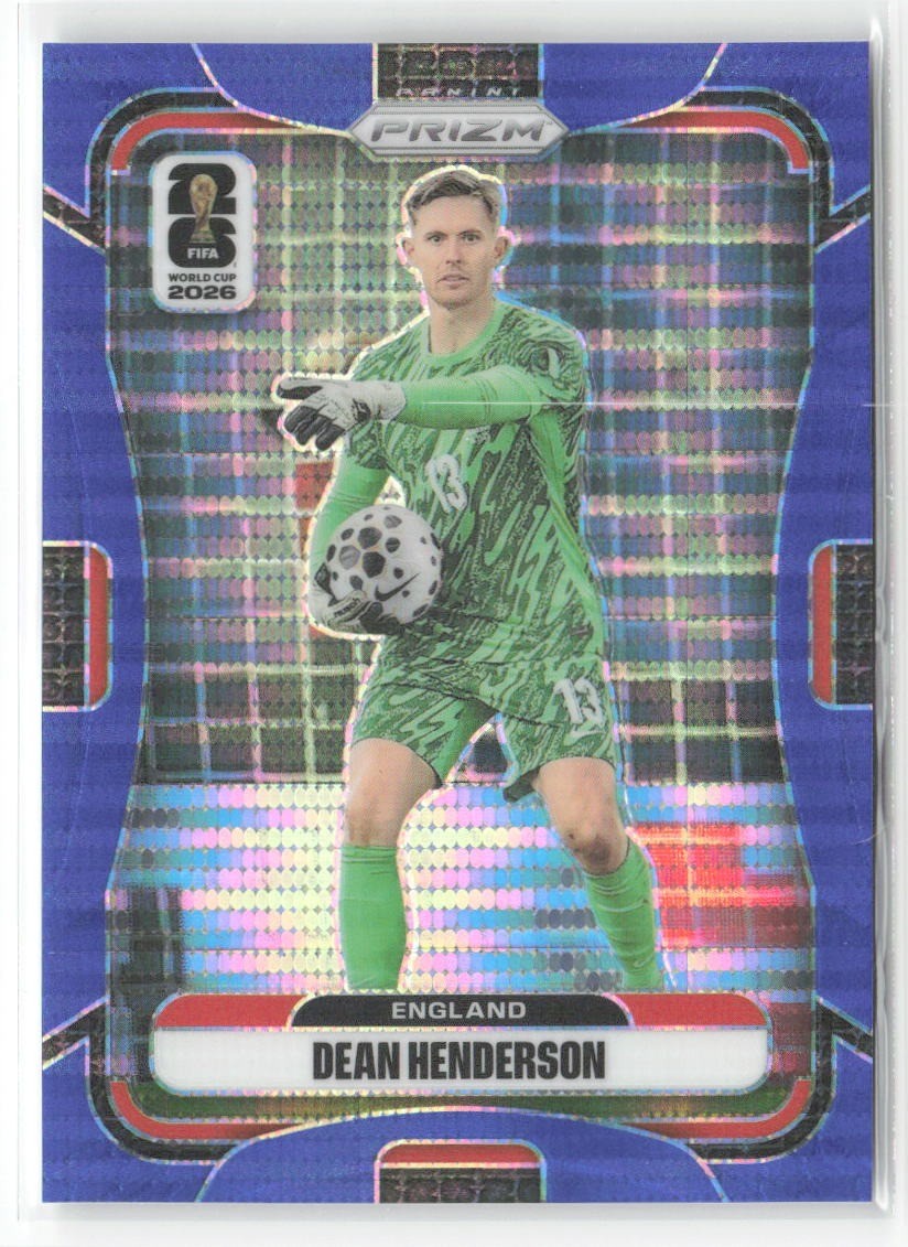2026 Panini Prizm FIFA World Cup #113 Dean Henderson Blue Disco Prizm #/49